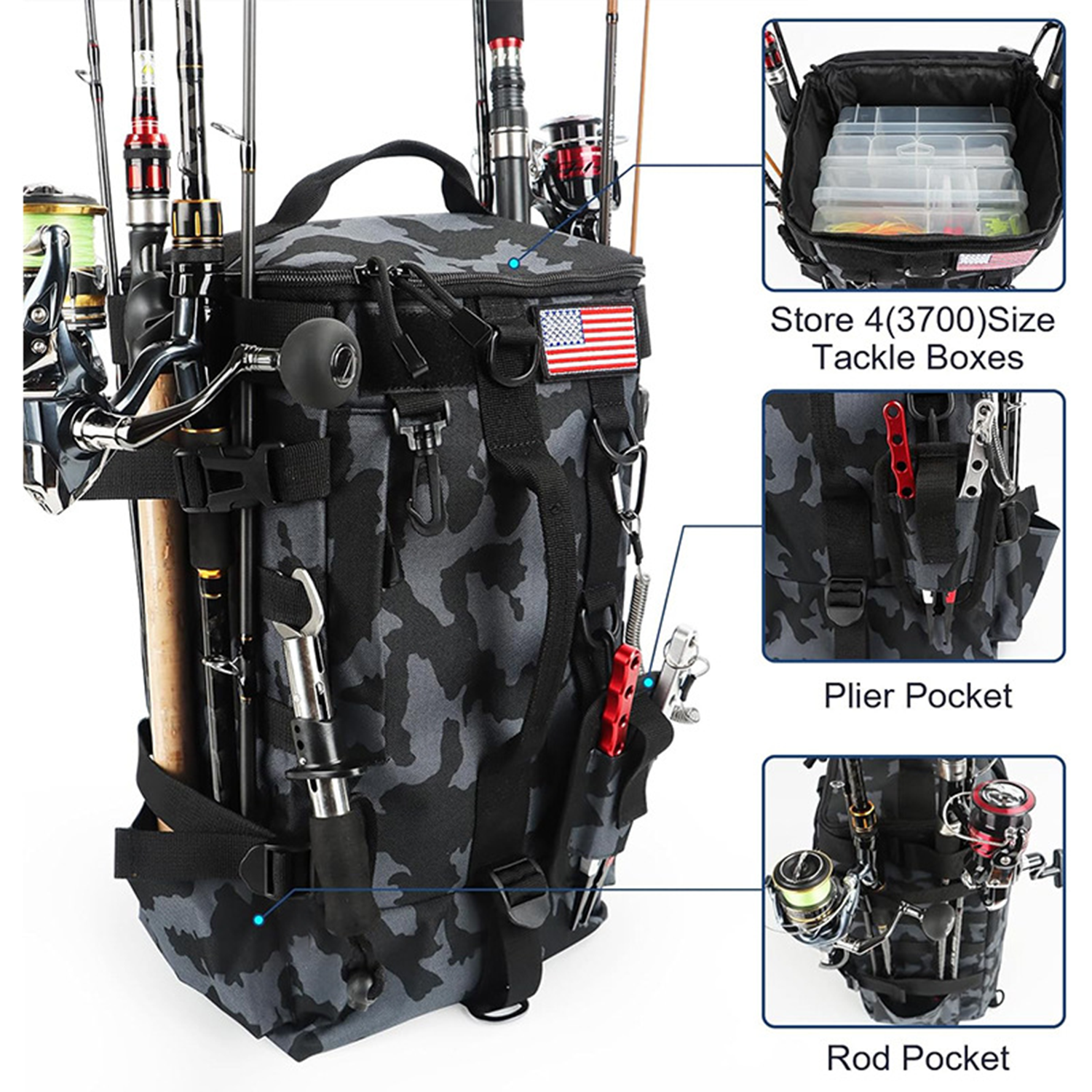 Spacious Oxford Portable Fishing Tackle Storage Bag 2