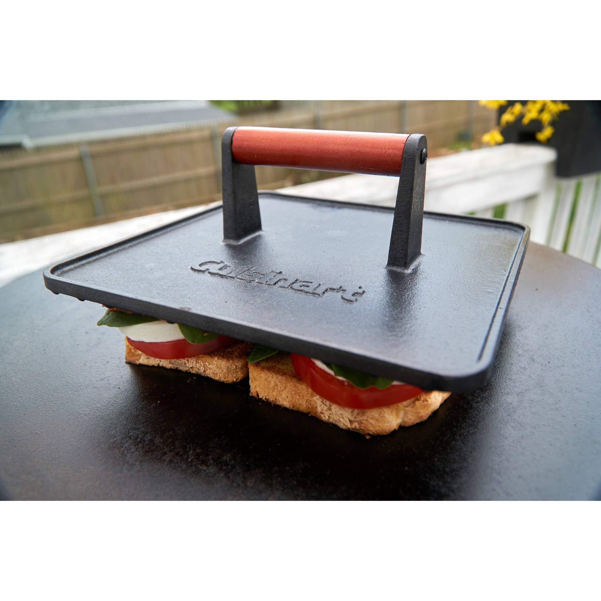 Cuisinart Outdoors™ XL Cast Iron Griddle Press 12