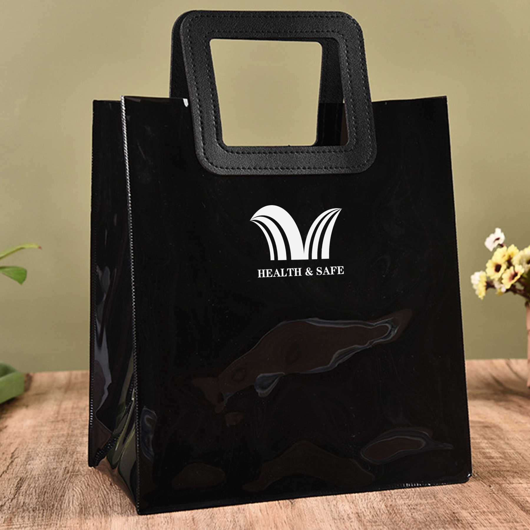 Black PVC Gift Wrap Bag 2