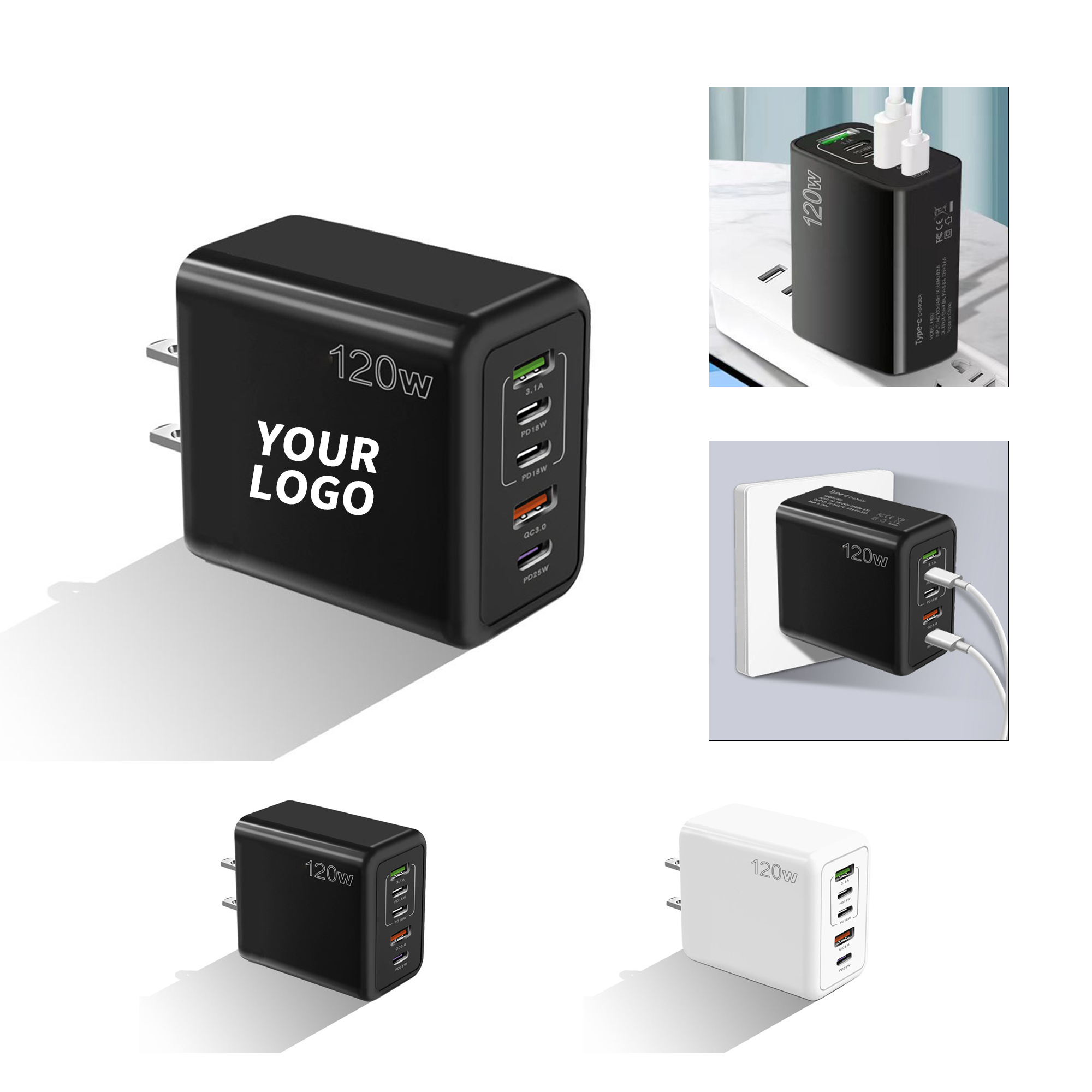 Forty Watt Four Port Fast Charging Block 4
