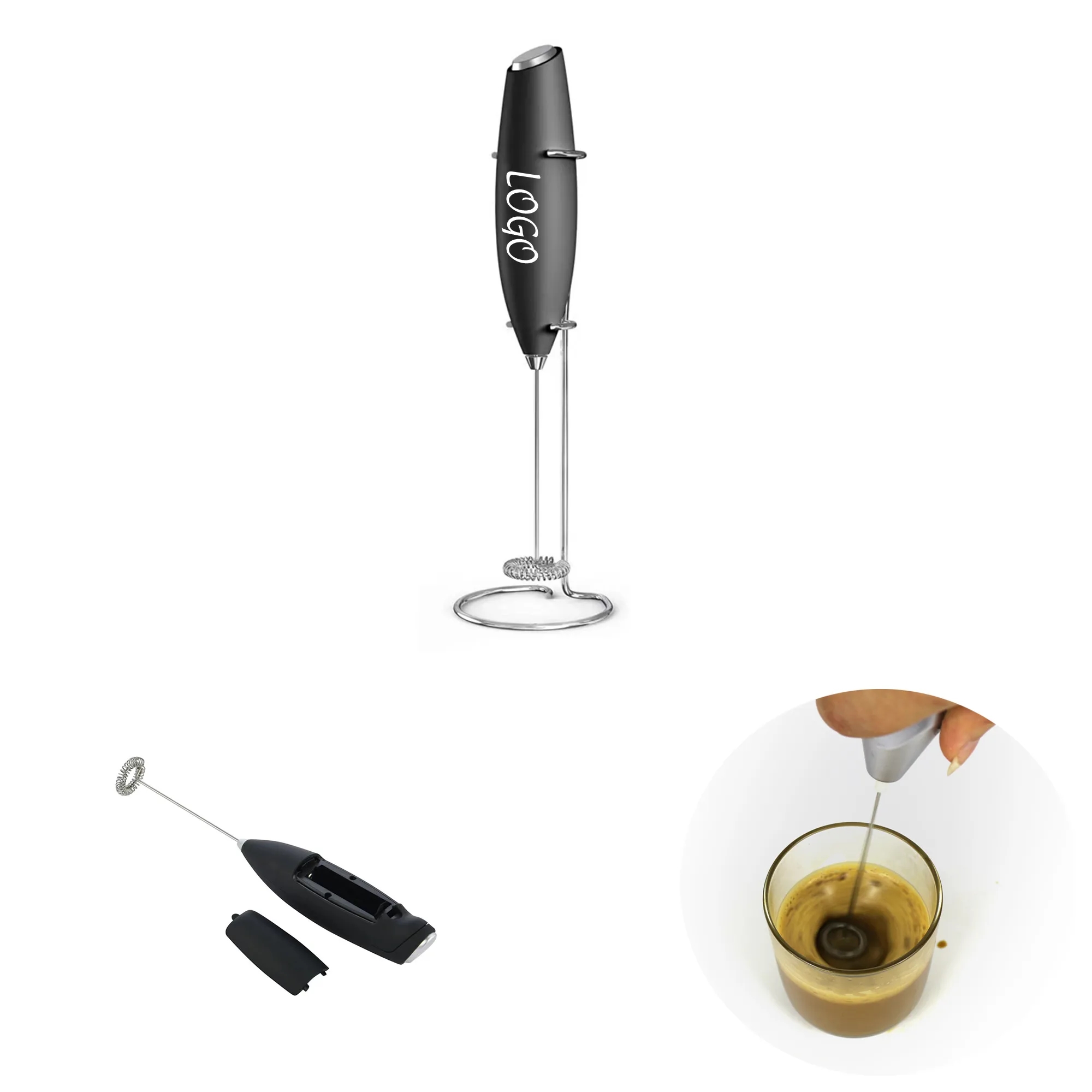 Mini Milk Frother with Stand 2