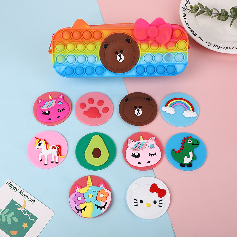 Silicone Popper Fidget Pencil Case for Girls 19