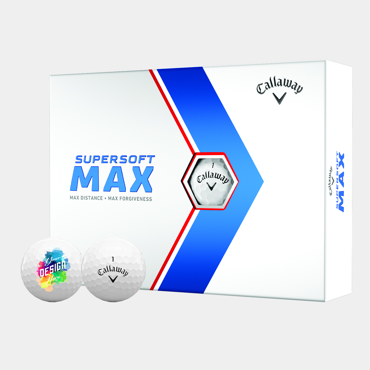 Callaway® 12 Pack Supersoft Max Golf Balls with Custom Imprints 1