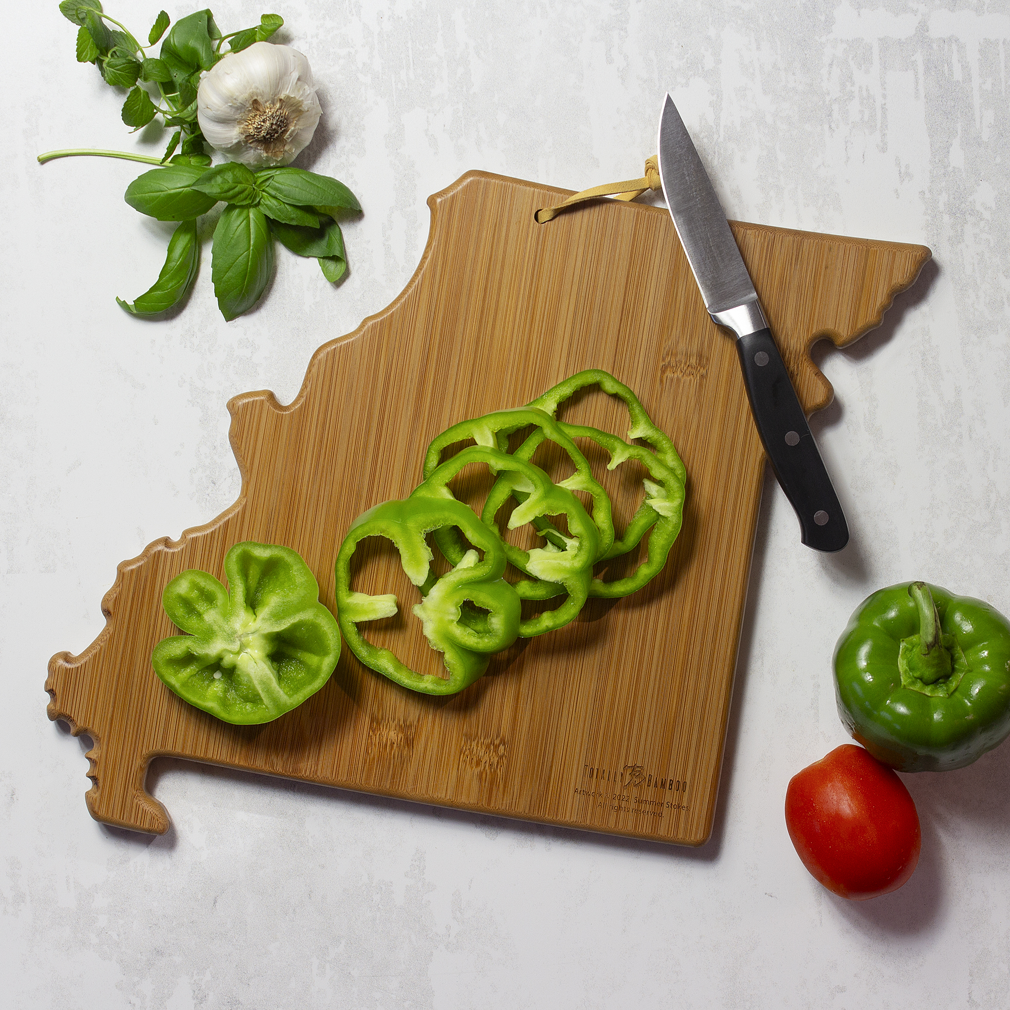 Missouri State Shaped Serving and Cutting Board with Artwork by Summer Stokes 6