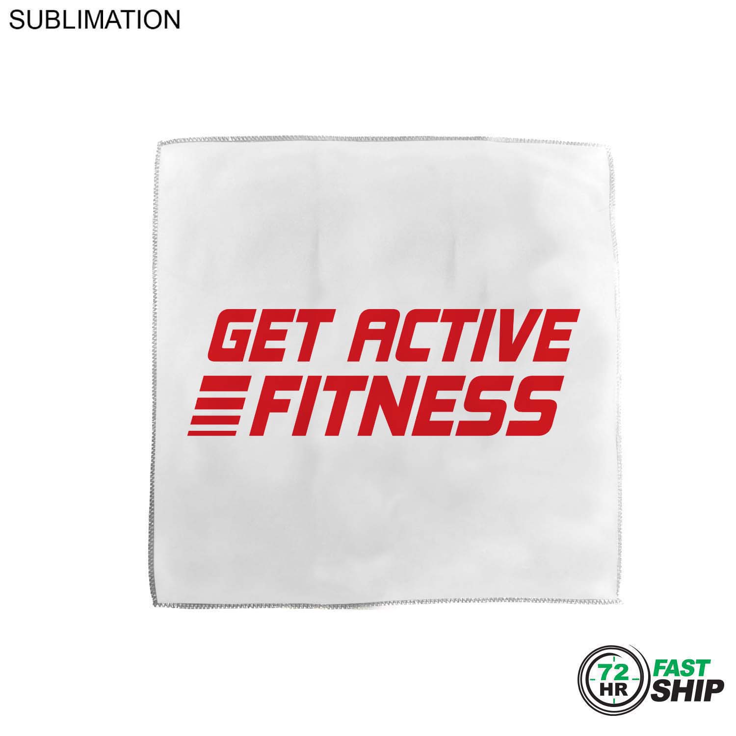 72 Hr Fast Ship - Microfiber Moisture Wicking, Cooling, Sweat, Suede Towel, 15x15, Sublimated 6