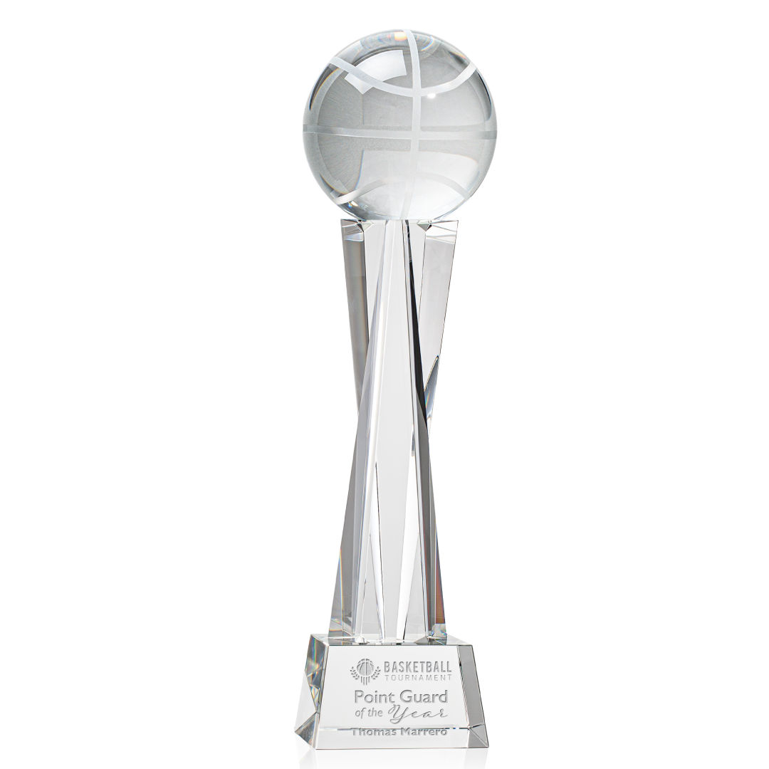 Basketball Award on Grafton Base - Clear 6