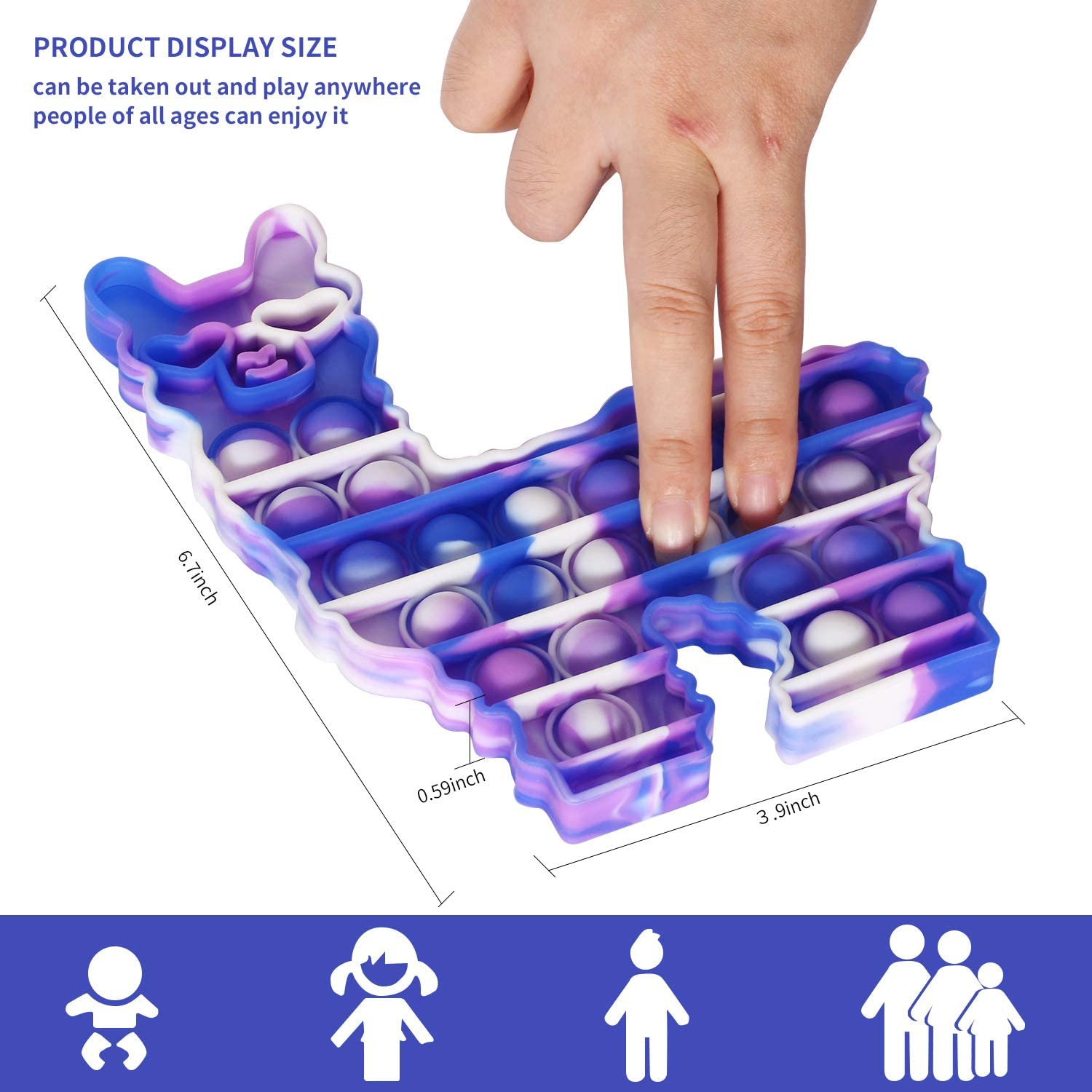 Alpaca Popper Toys Sensory Silicone Squeeze for Kids and Adults 14