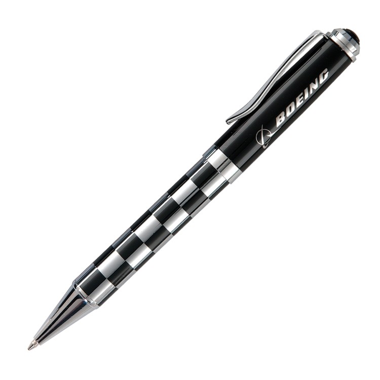 Moderno Geo Pattern Twist Action Ballpoint Pen