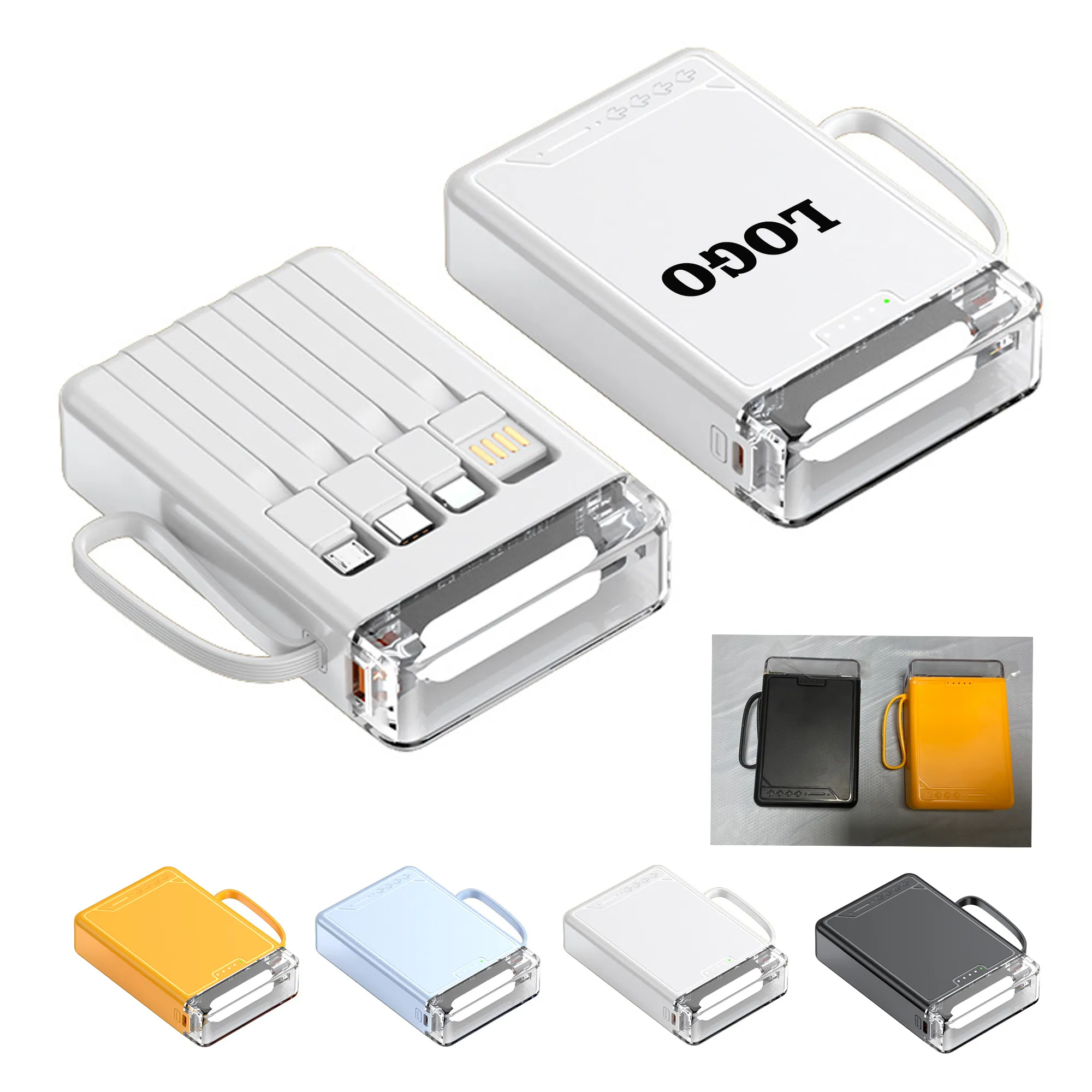 5000 mAh LED Flashlight With Four-wire Power Bank