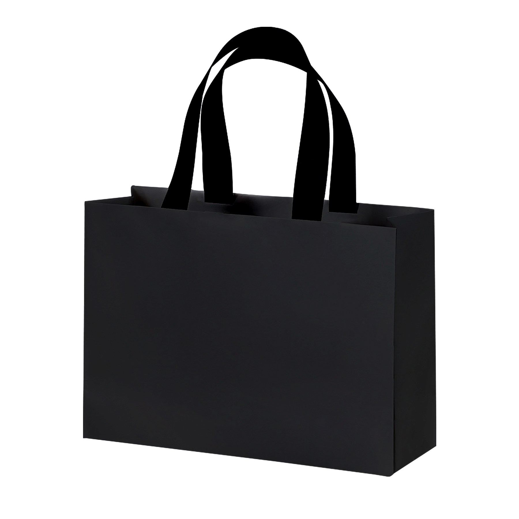 White Paper Bag With Black Handle 3