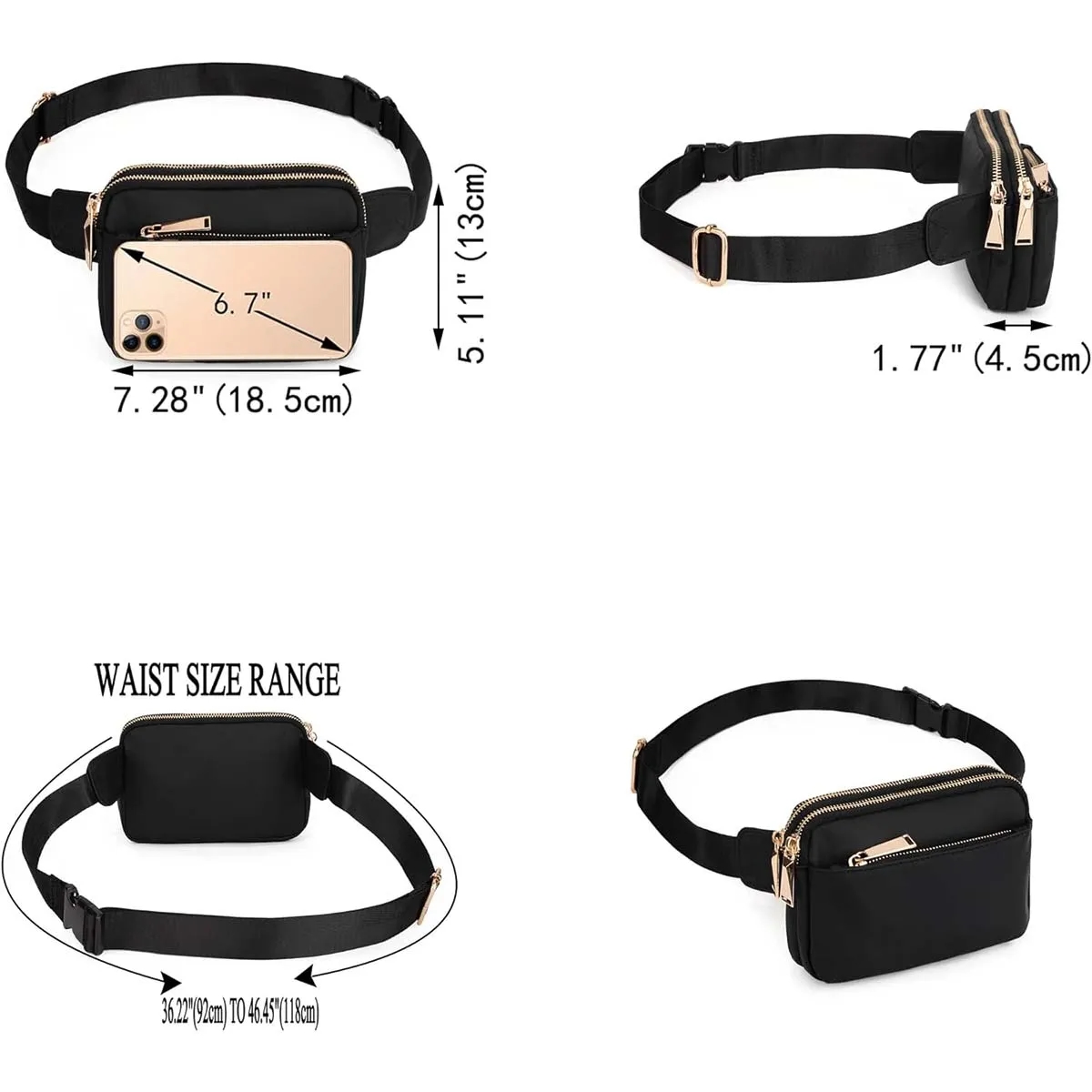 Stock High Quality Durable Fashion Unisex Crossbody Belt Bag 5