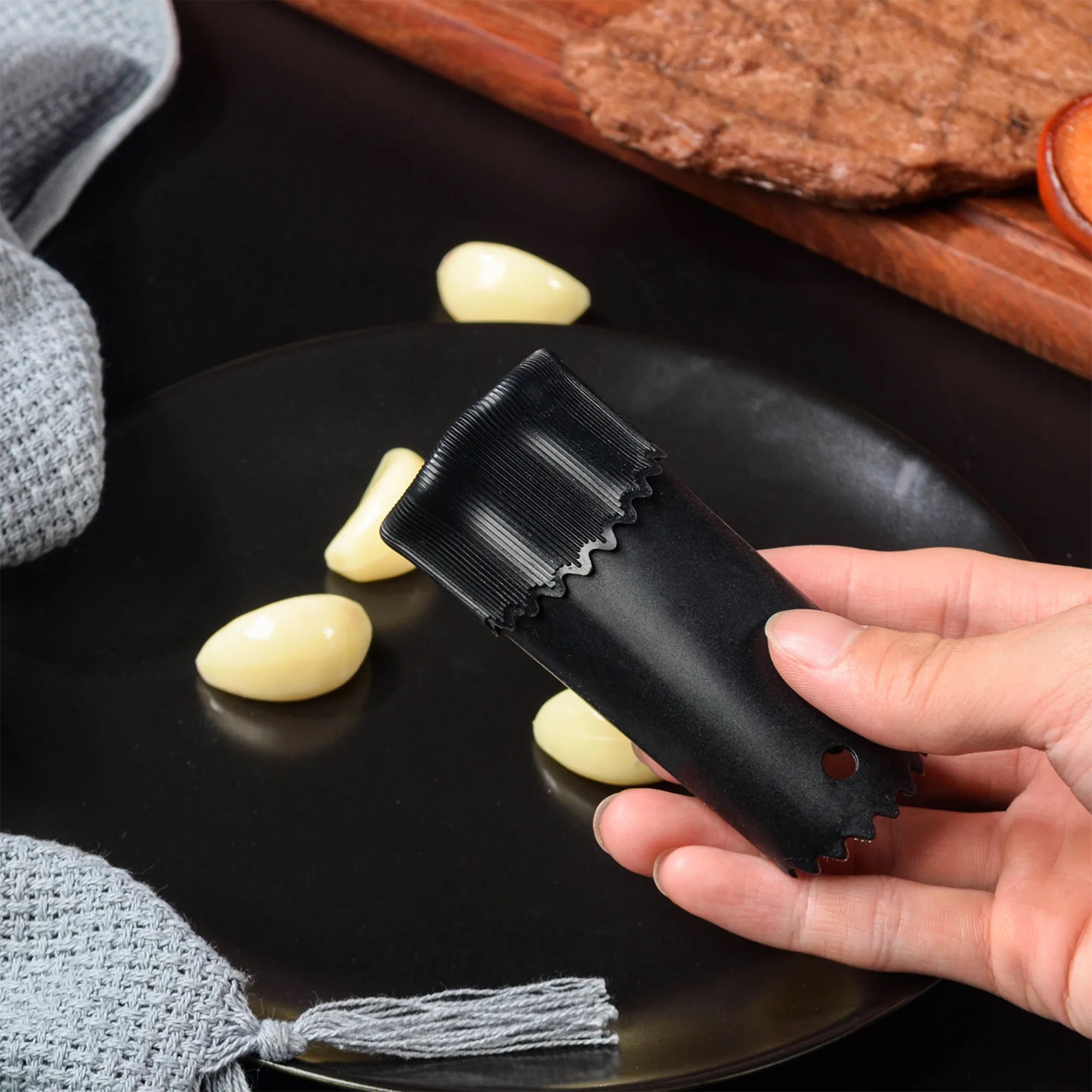Silicone Striped Garlic Skin Peeler Roller Tool 5