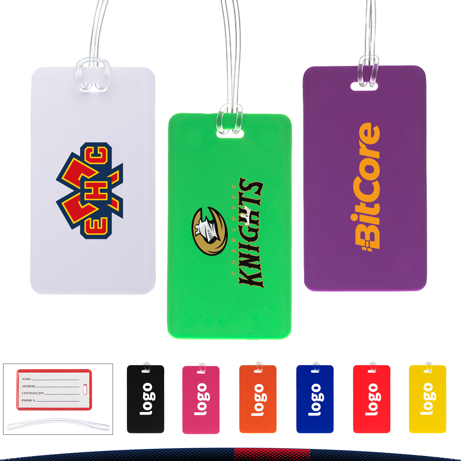 Durable Plastic Slip In Pocket Luggage Tags 9