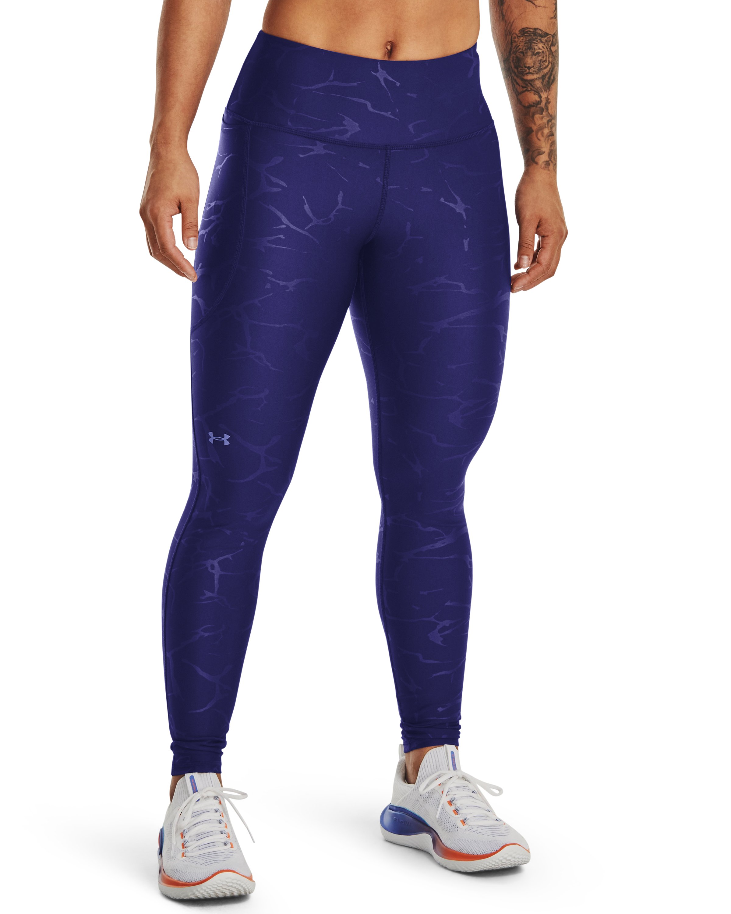 HeatGear No-Slip Waistband Emboss Women's Leggings 3