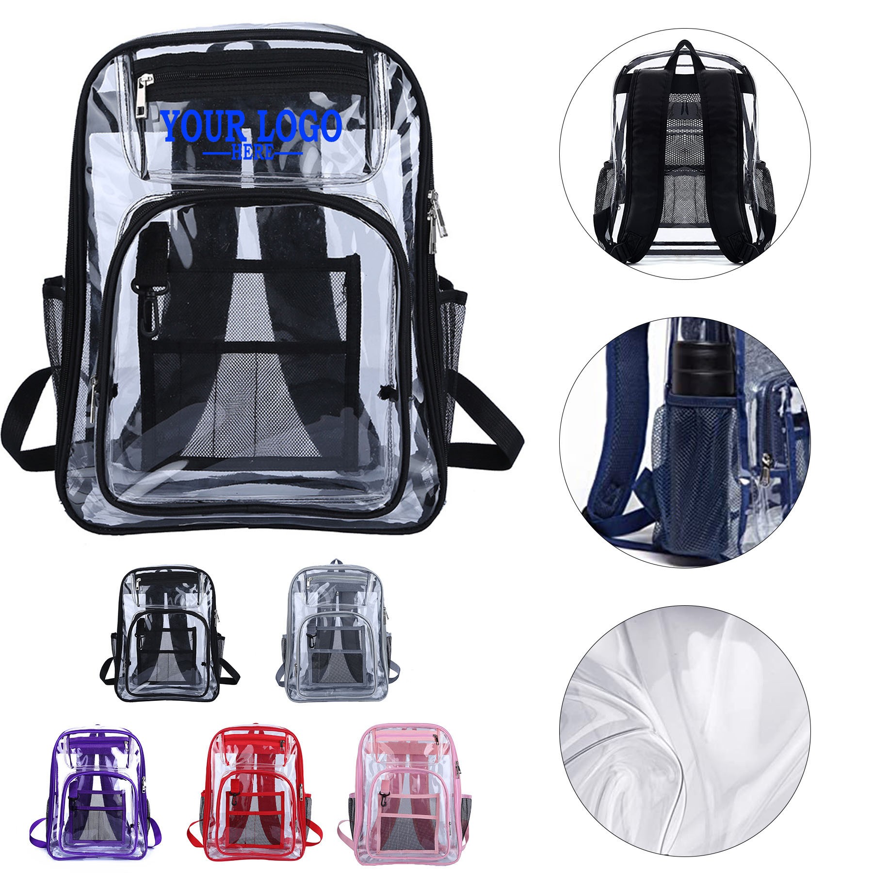 Clear Heavy Duty PVC Transparent Backpack