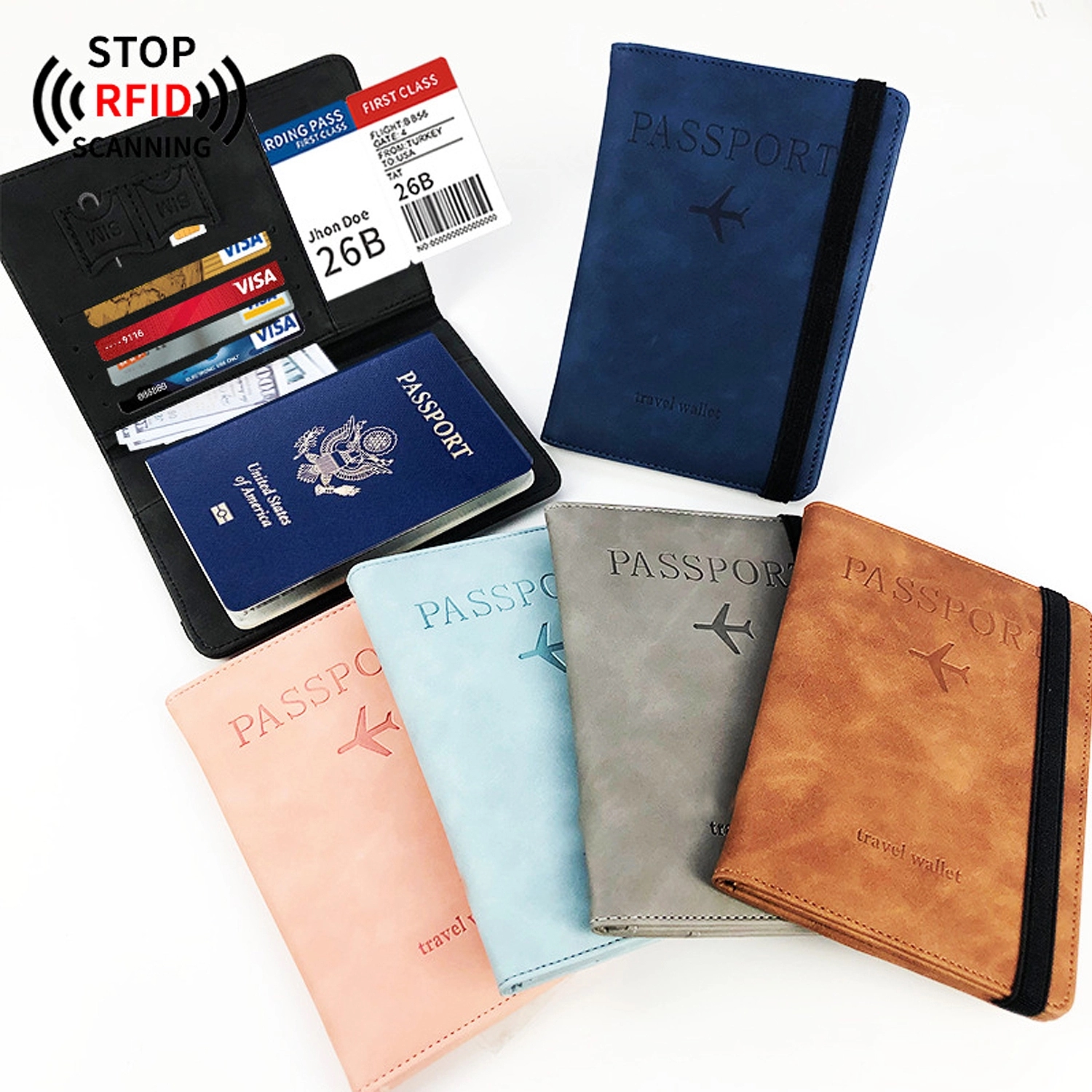 Faux Leather Rfid Passport Holder 3