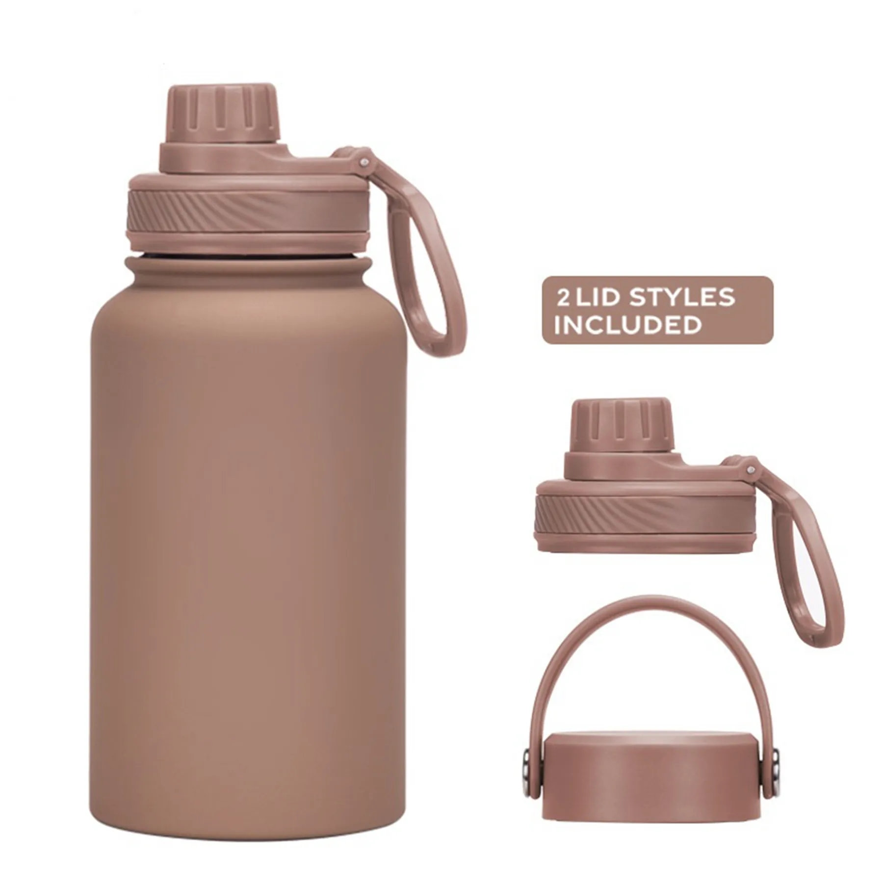 Double Lid 22 oz Large Capacity Stainless Steel Vacuum Cup 7