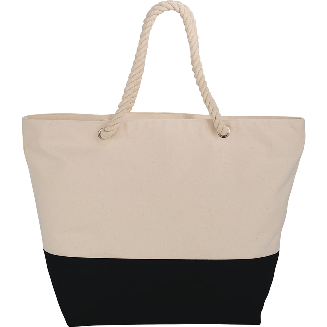 Zippered 12oz Cotton Canvas Rope Tote 29