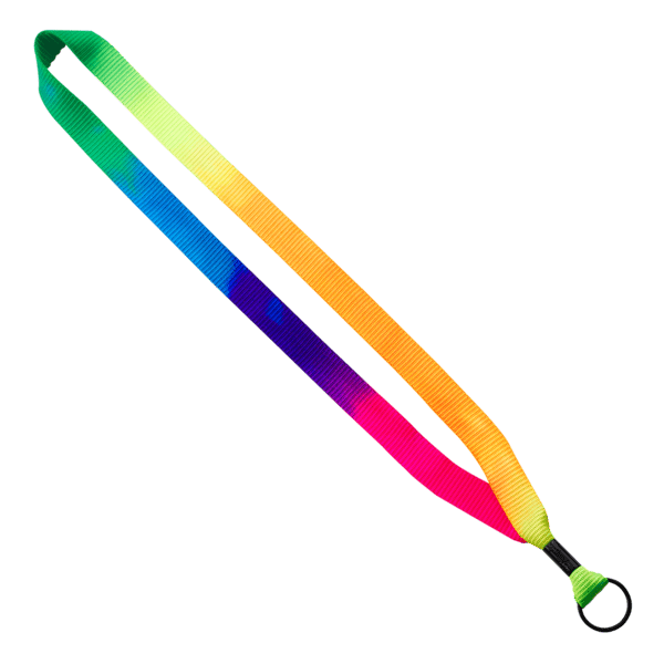 3/4" Tie Dye Lanyard with Metal Crimp & Metal Split-Ring 4