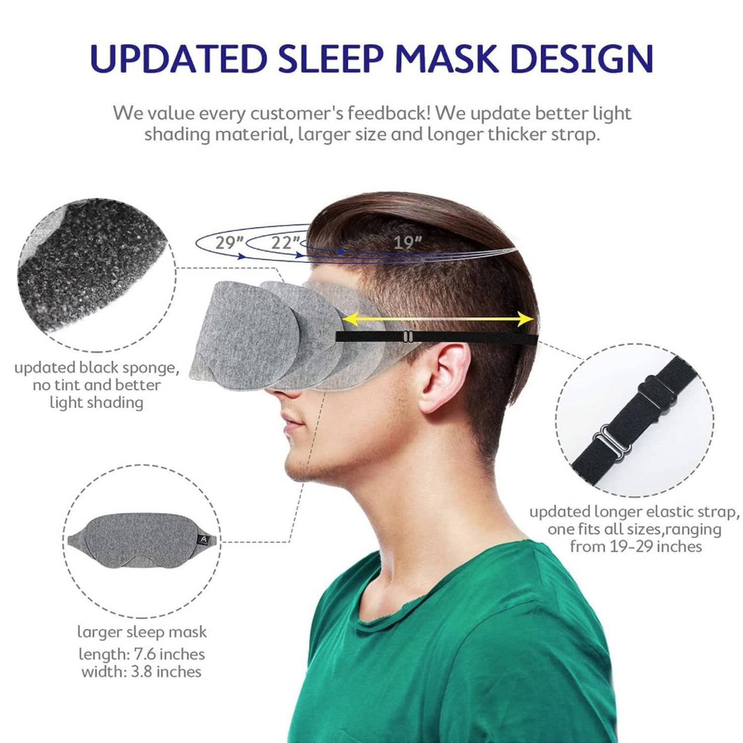 Comfortable Light Blocking Cotton Sleep Mask 4