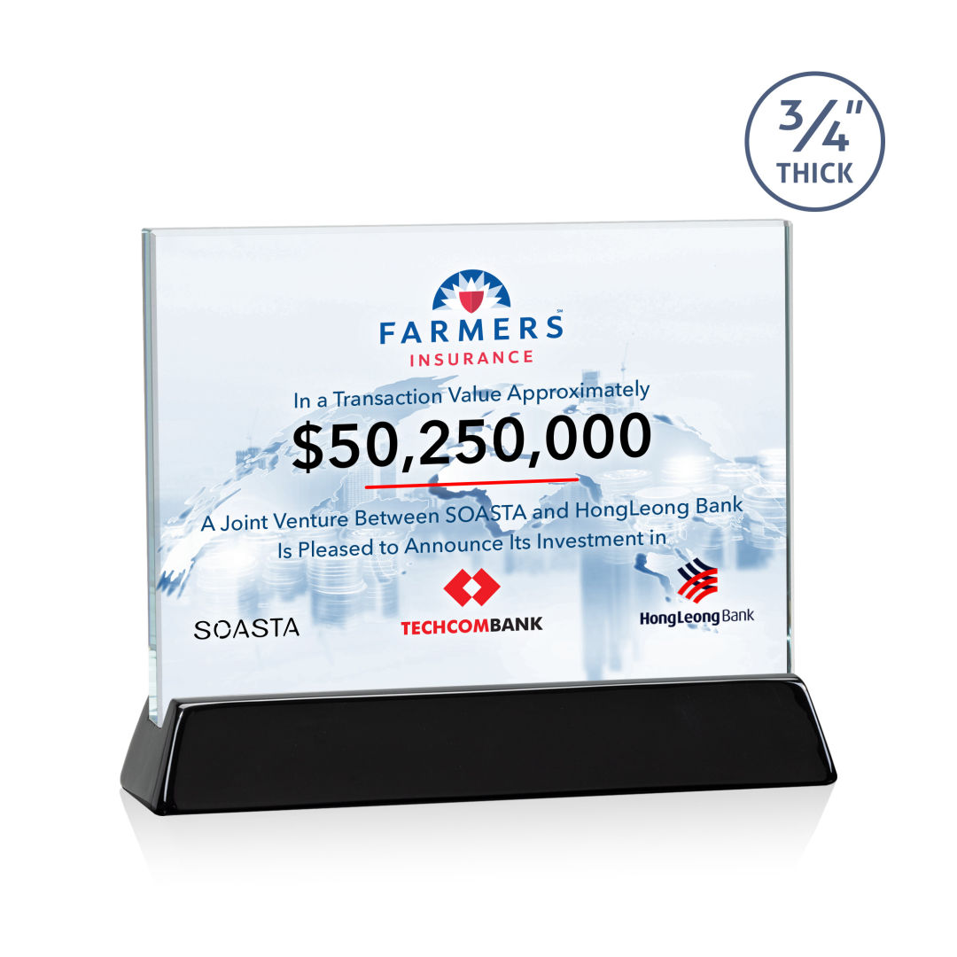 Walkerton VividPrint™ Award - Starfire/Black (Horiz) 2
