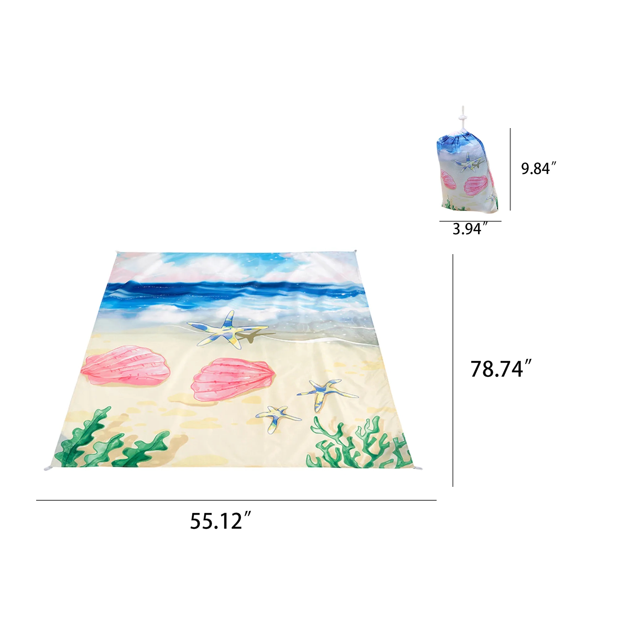 Pocket Outdoor Waterproof Beach Mat Picnic Blanket 5