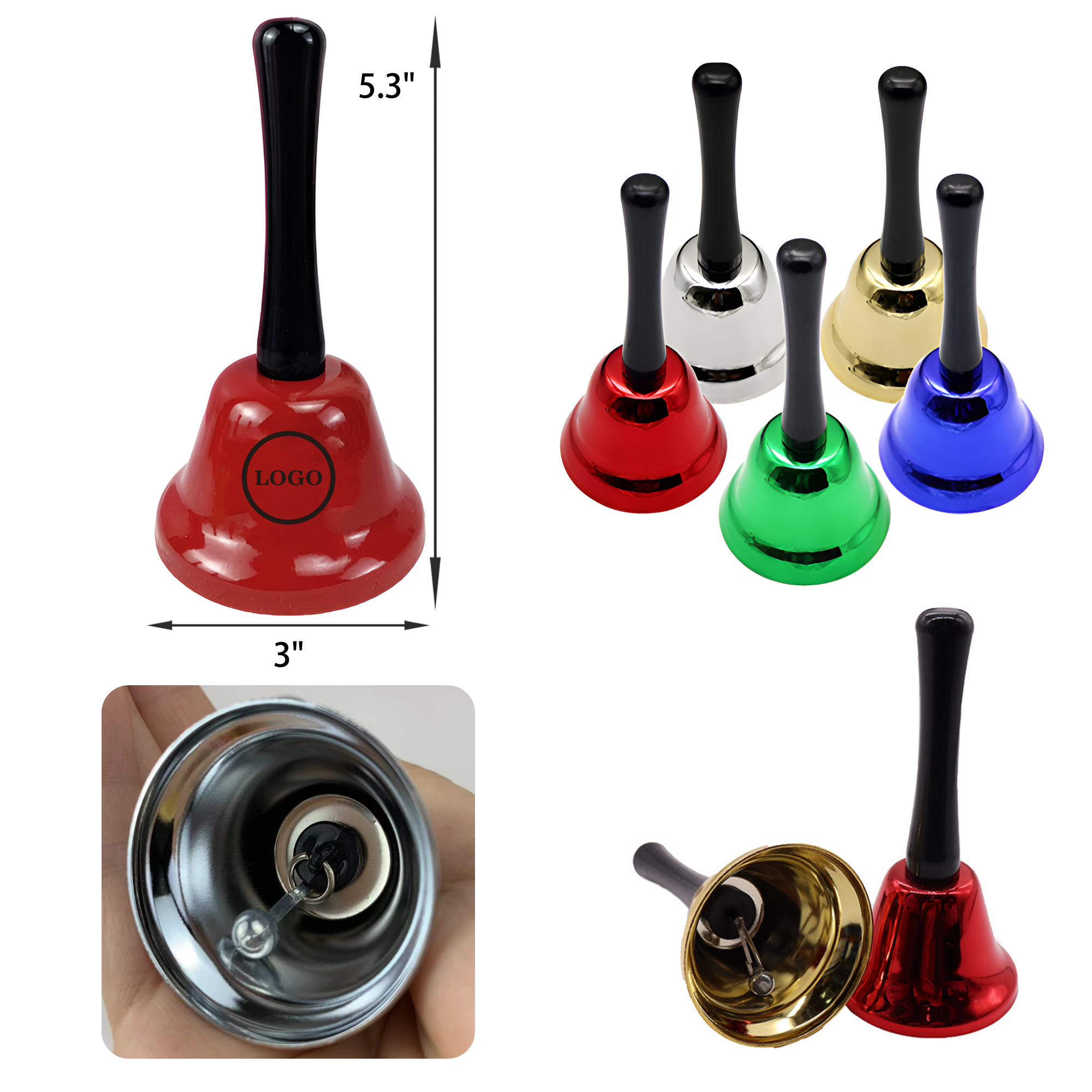 MOQ 50 PCS Delicate Christmas Hand Bell 5