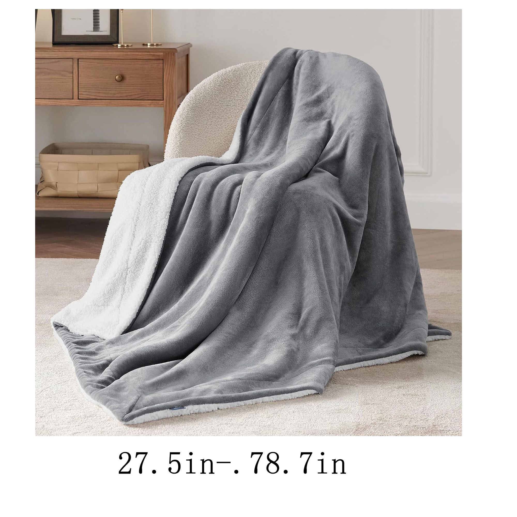 Polyester Dual-Layered Fleece Blanket With Sherpa Backing For Cozy Nights 2