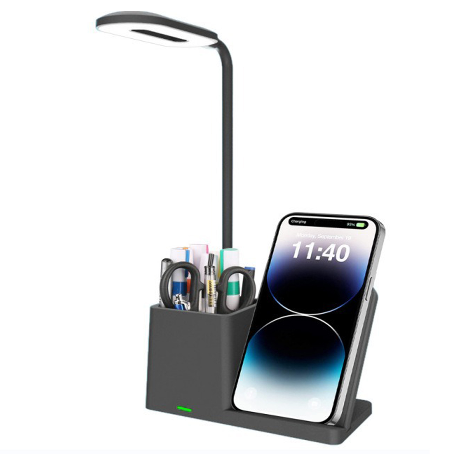 LED Desk Lamp with Pen Holder and Wireless Charger 6