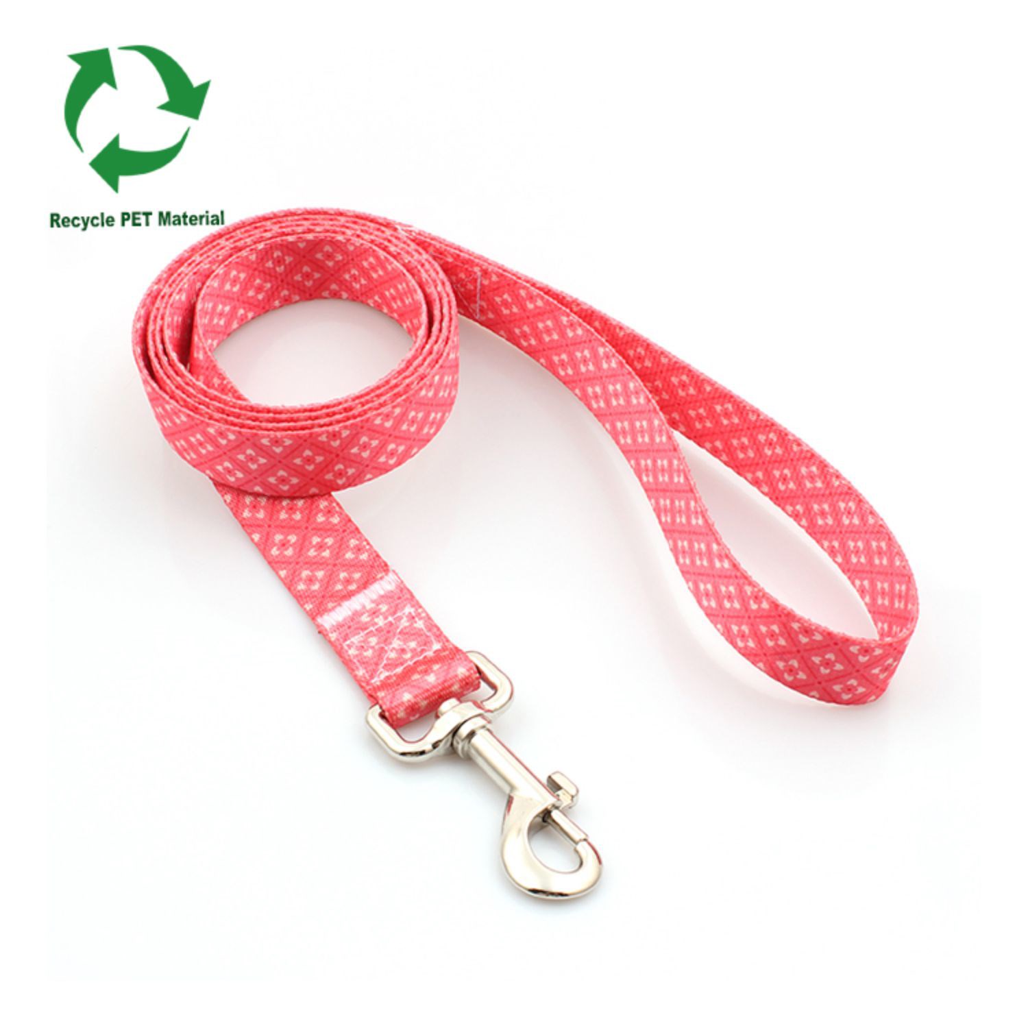3/4"W x 72"L rPET Eco-friendly Sublimation Pet Leash w/ Metal Carabiner 3