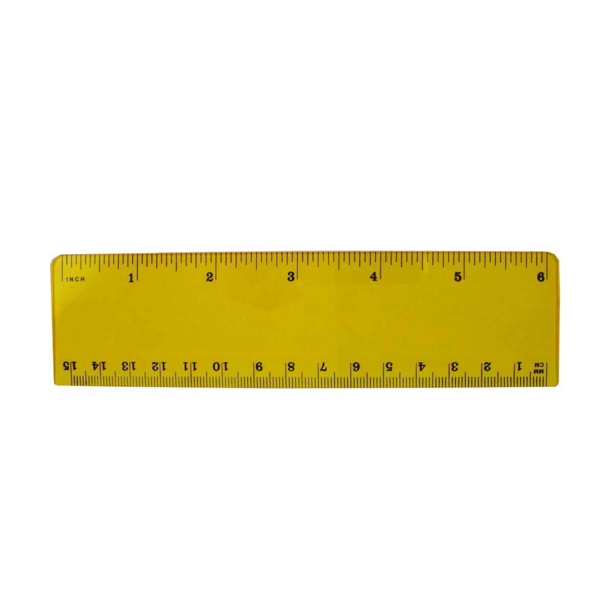 6 Inch Transparent Plastic Ruler with Metric and Inch Scales(Close Out) 3