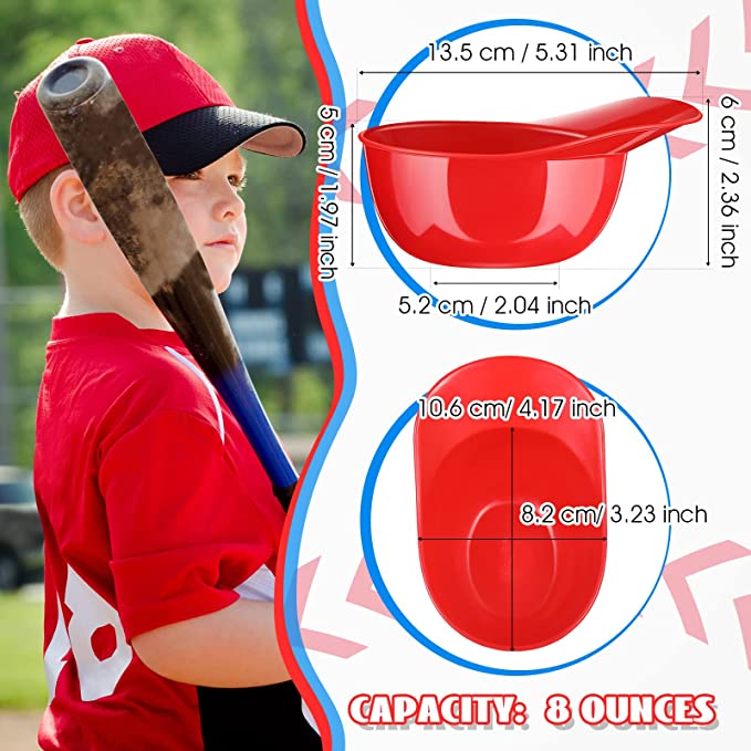 Plastic Baseball Helmet Cups for Birthday Party Dessert Serving Supplies 9