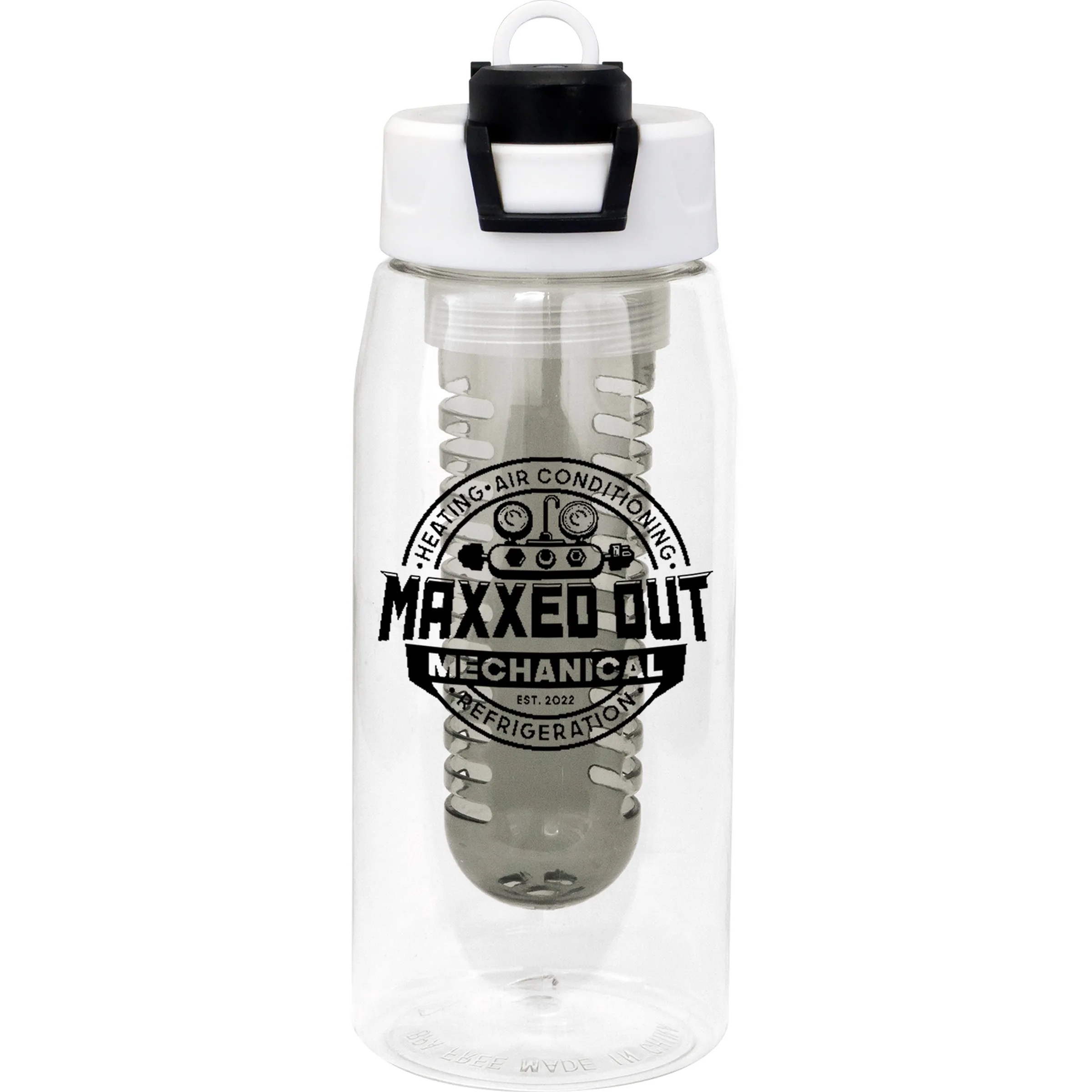 Two Tone Pop Up 25 oz. Recycled Bottle with Infuser 15