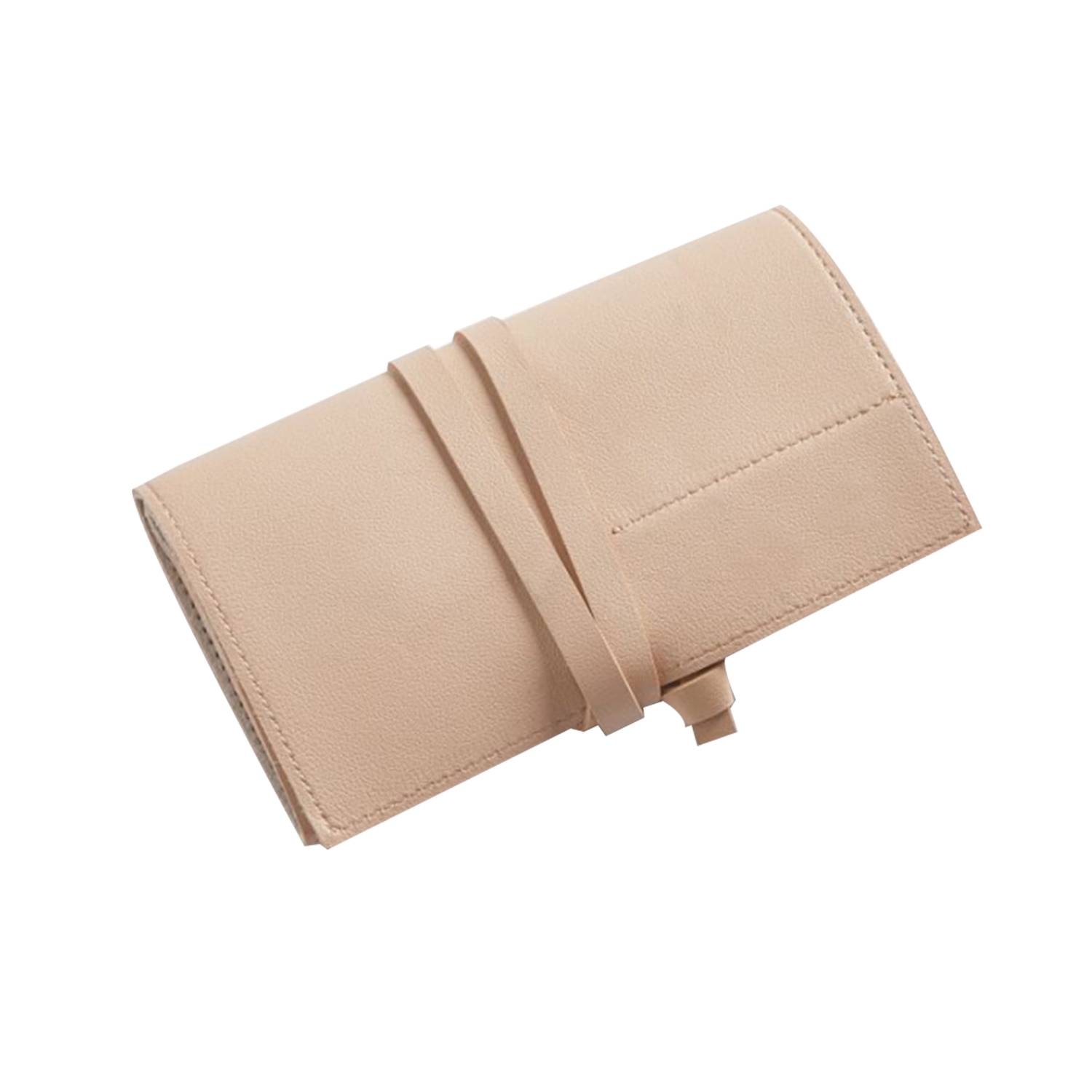 Leather Travel Cable Organizer Case Headphone Storage Bag 4