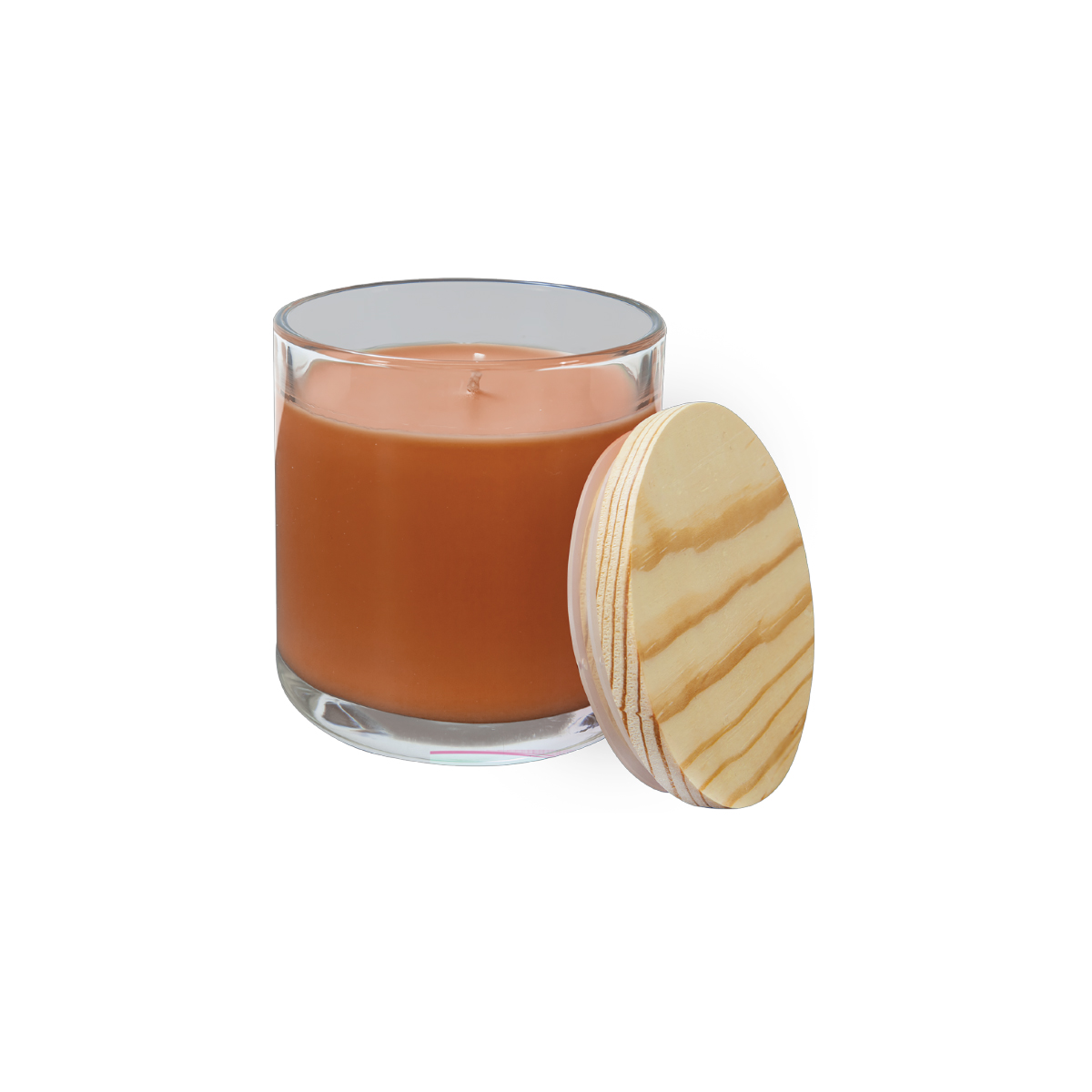 14oz Pumpkin Spice Candle in Glass Holder w/ Wood Lid 2