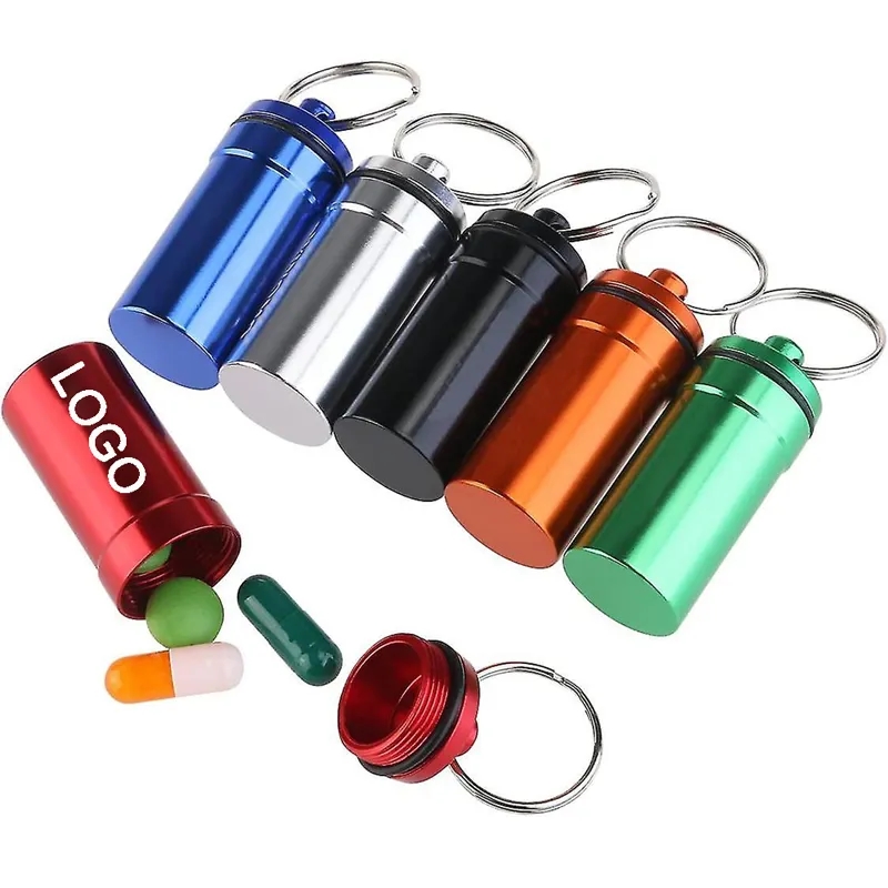 Waterproof Aluminum Pill Box Keychain 8