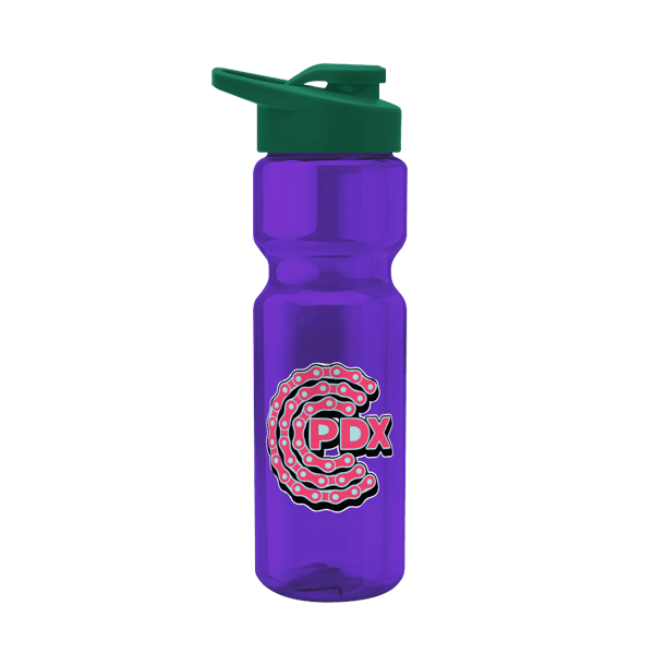 Blazer 28oz Transparent Bike Bottle w/Drink-thru Lid 1756