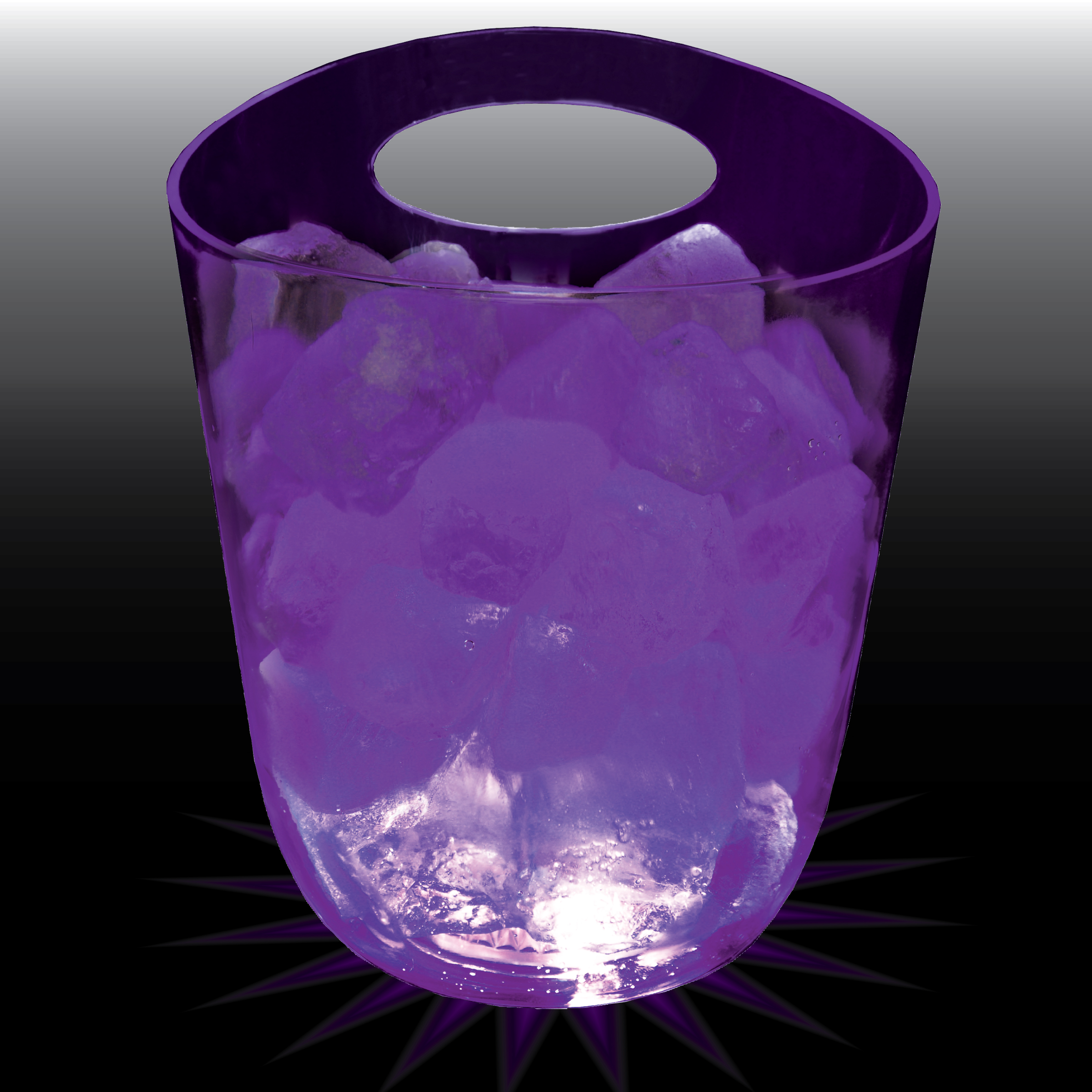 125oz Lites Up Plastic Champagne Ice Bucket with Handle 15