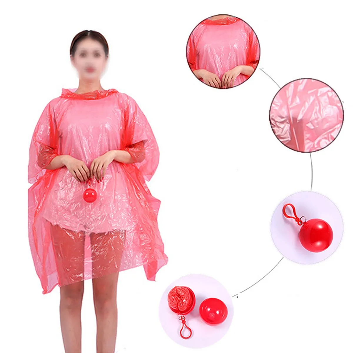 Rain Poncho Portable Disposable Emergency Raincoats 2
