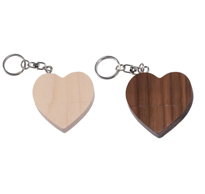 8Gb Wooden USB Flash Drive With A Keychain 4