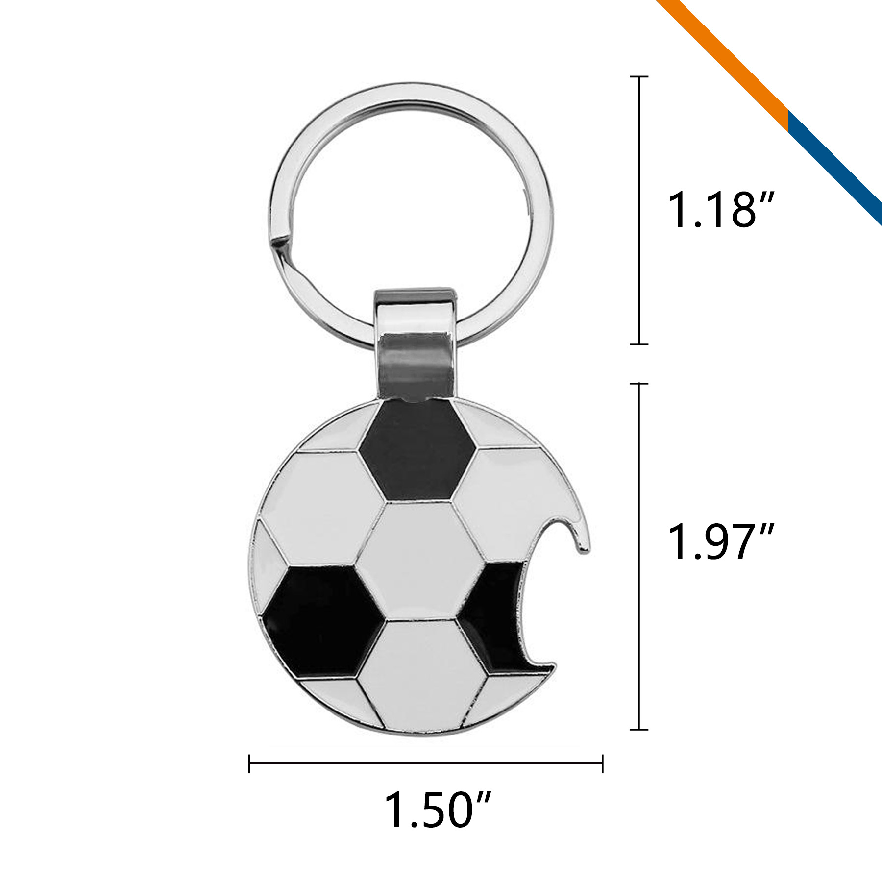 Zefin Soccer Bottle Opener Keychain 3