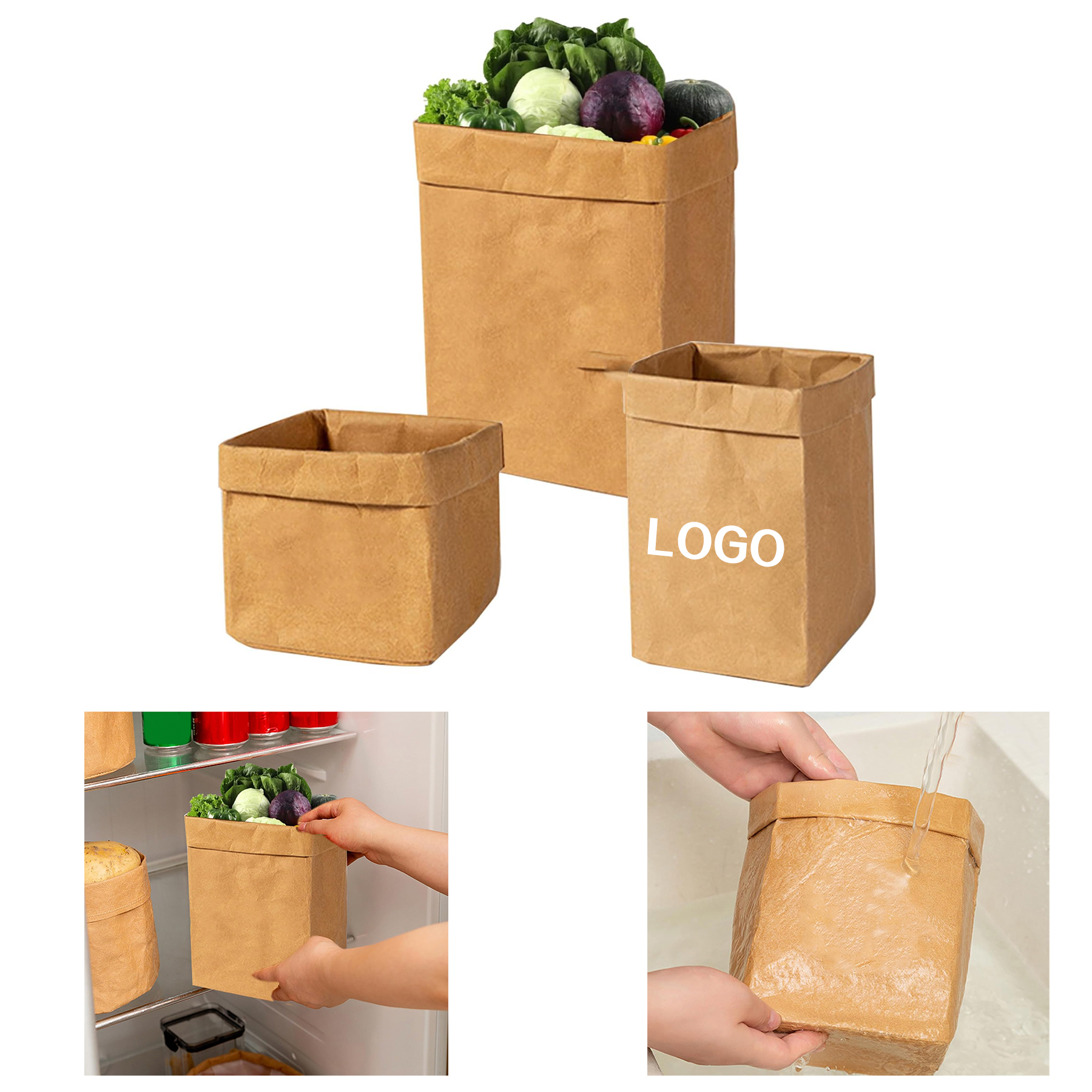 Washable Kraft Paper Bags 3