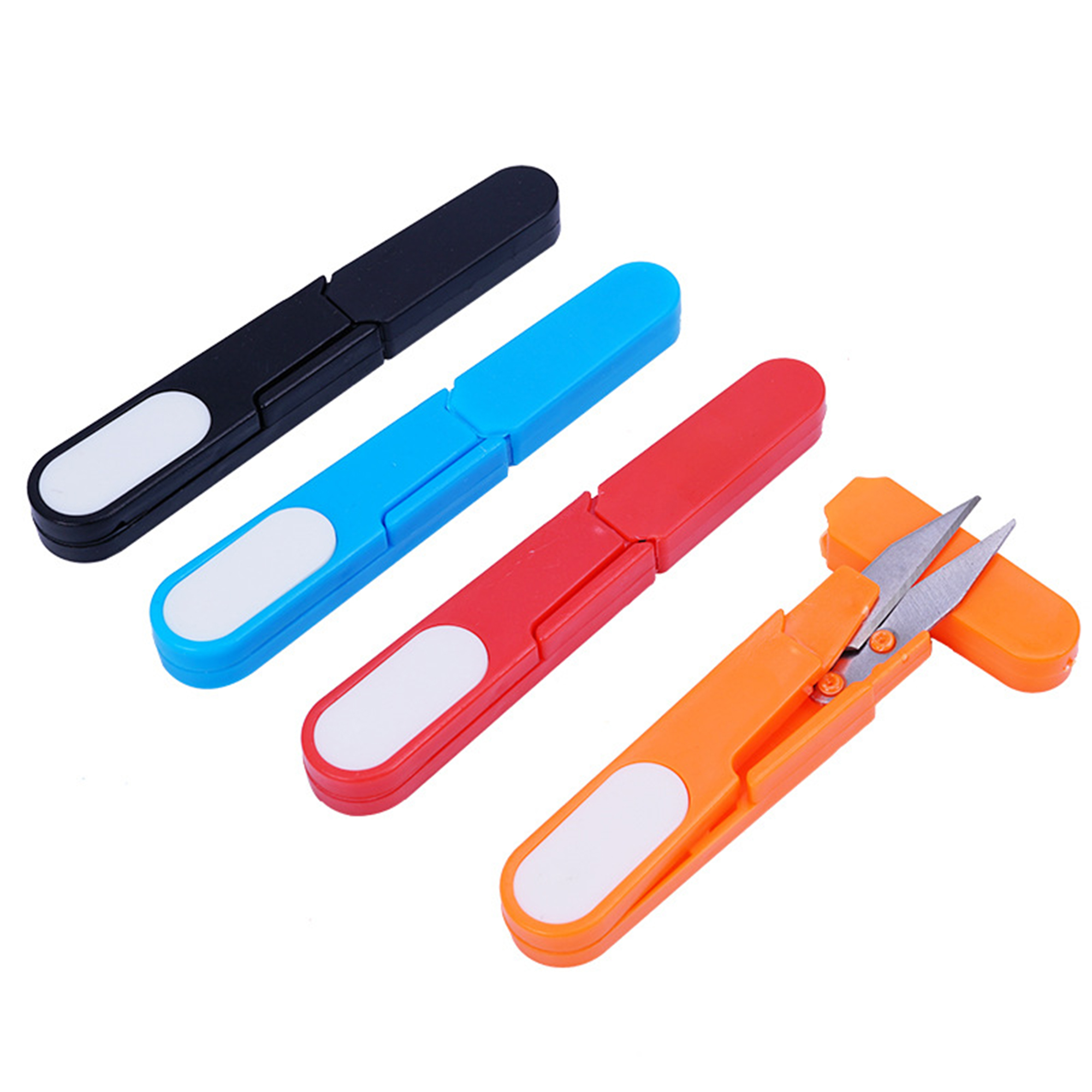 Compact Mini U Shape Metal Scissor With Cover 4