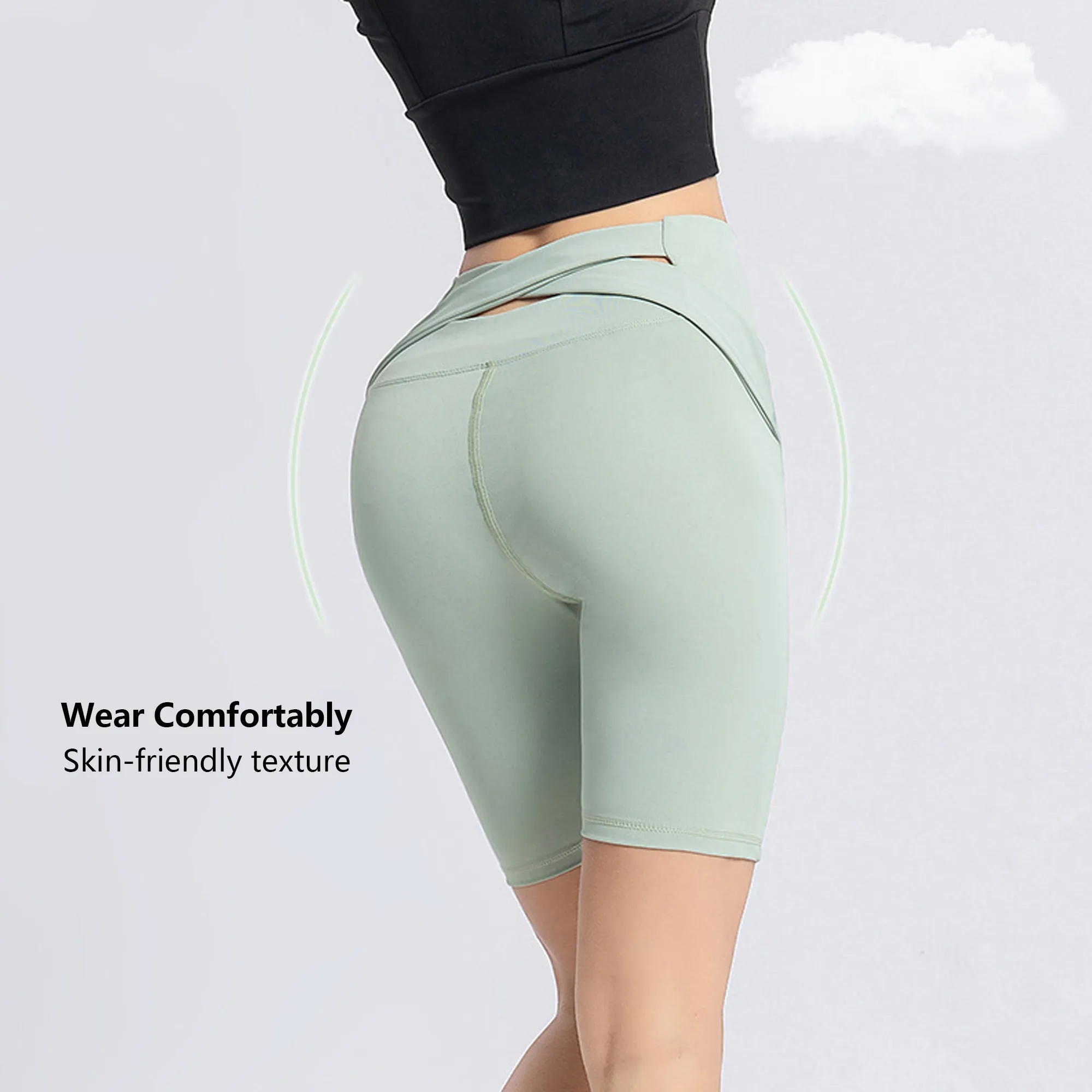 Women's High-Waist Compression Workout Shorts 7