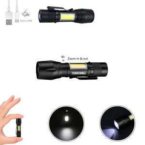 Portable Mini Zoom Function LED Flashlight with Clip 7