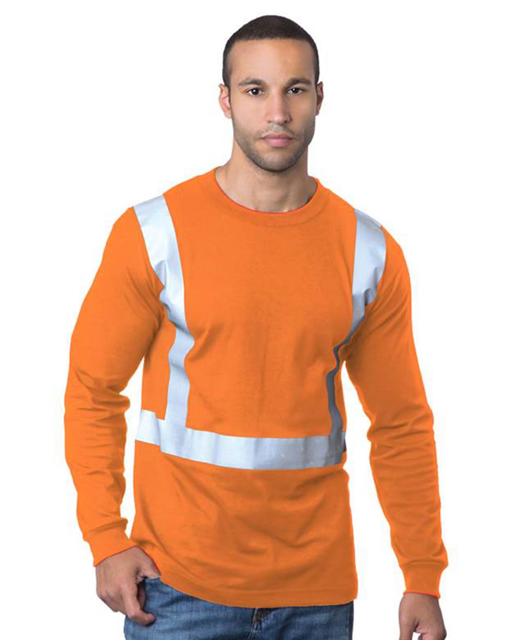 Men's USA-Made 50/50 Hi-Visibility Long Sleeve T-Shirt - 3762 2