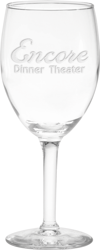 8 oz. Wine Glass - Deep Etched 10