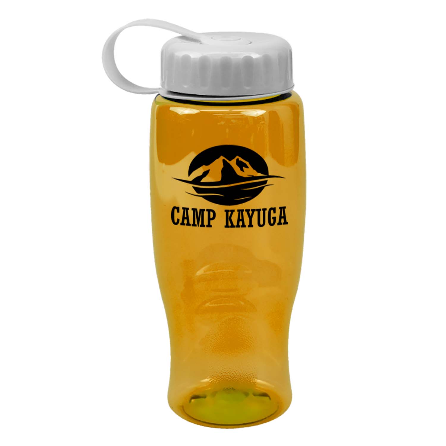 Poly-pure - 27 oz. Transparent Bottle with Tethered 8