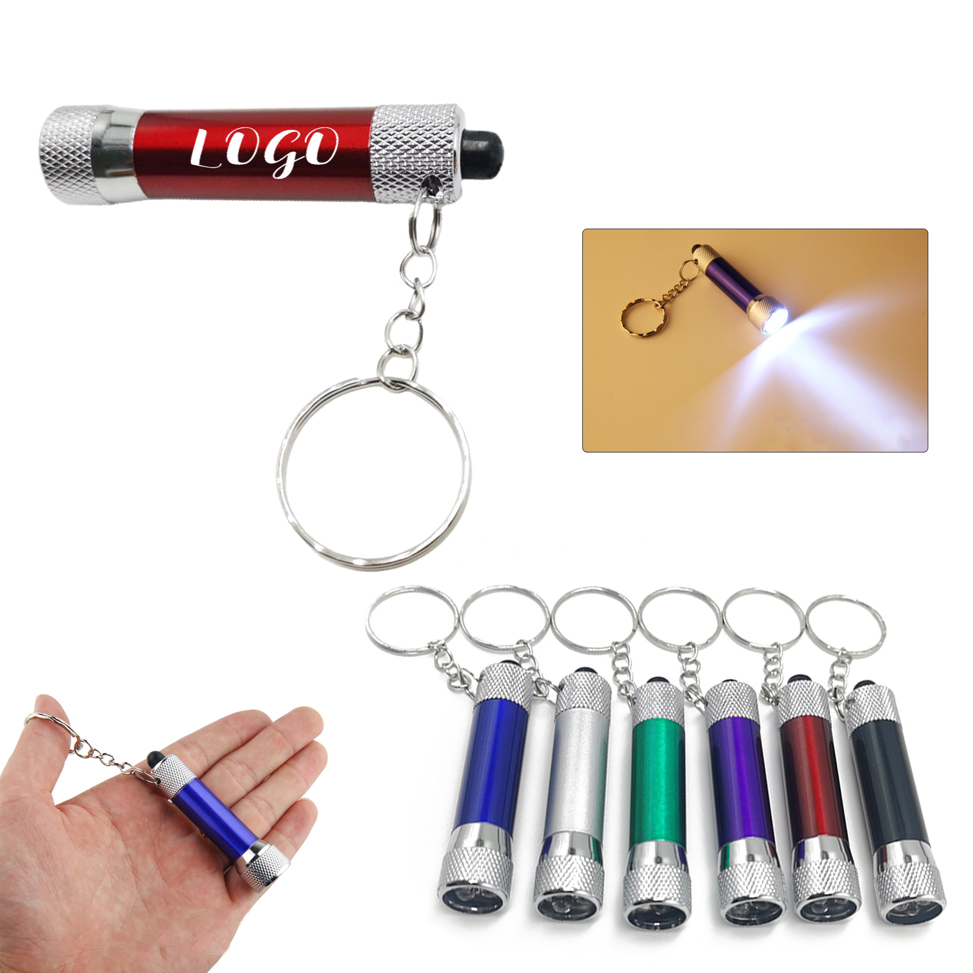 Mini LED Flashlight Key Ring 1