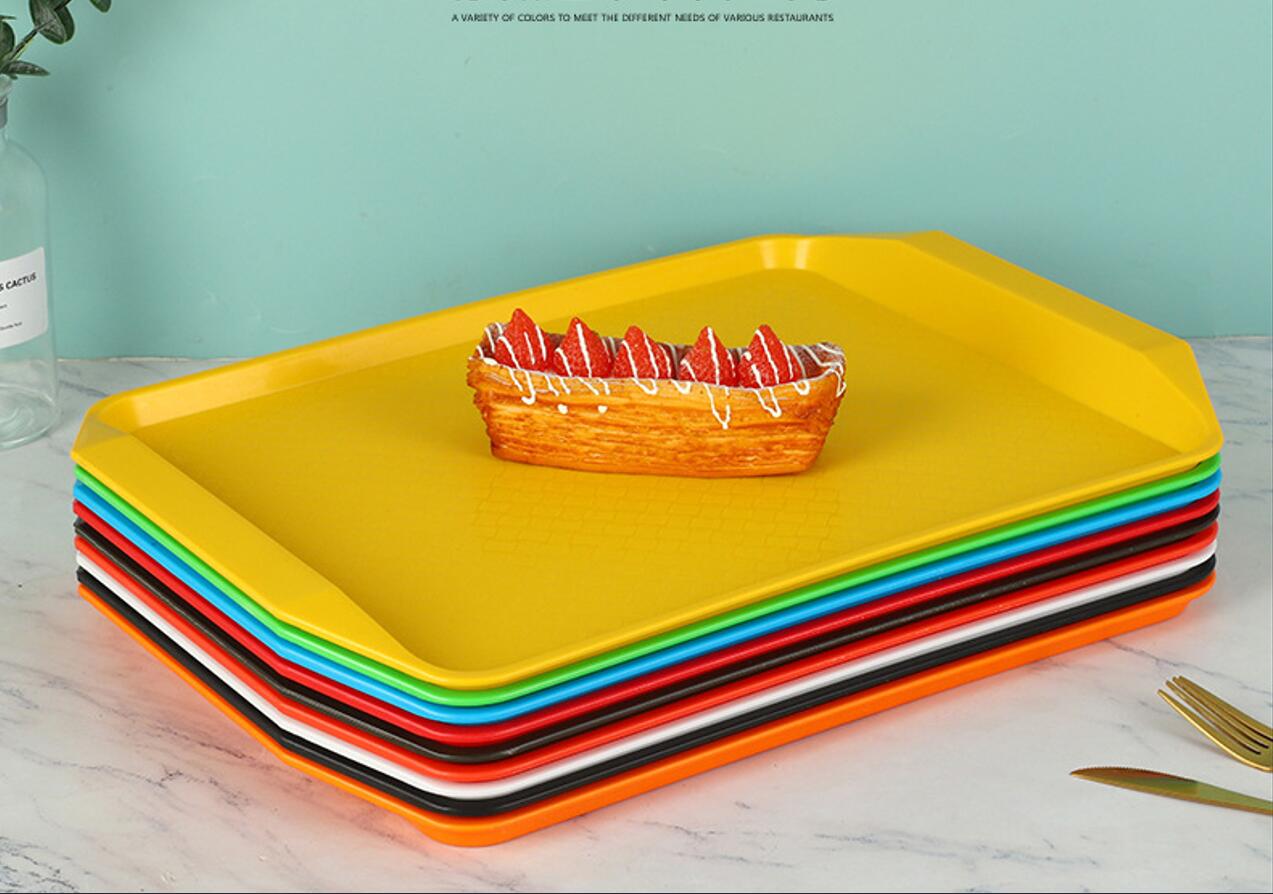 Plastic Restaurant Toddler Fast Food Serving Tray For Eating 3